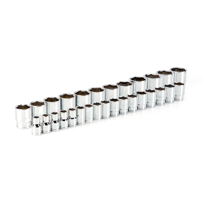 TEKTON 1/2-in Drive Metric Shallow Socket Set (29-Pieces)