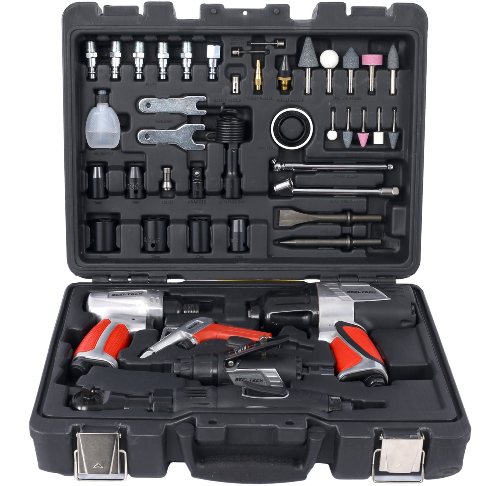 44 -Piece Standard (SAE) and Metric Coated Mechanics Tool Set with Hard Case
