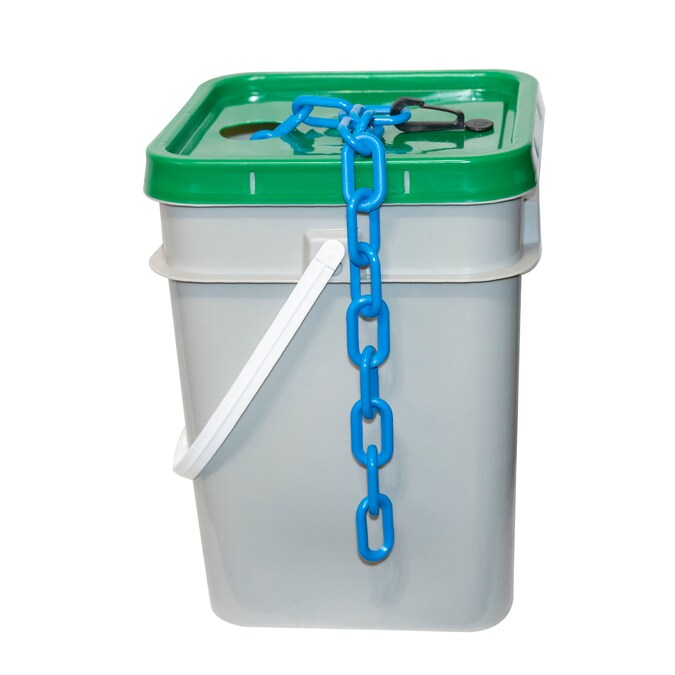 Mr. Chain 1.5 In. (#6, 38Mm) X 300 Ft. Sky Blue Plastic Barrier Chain In A Pail