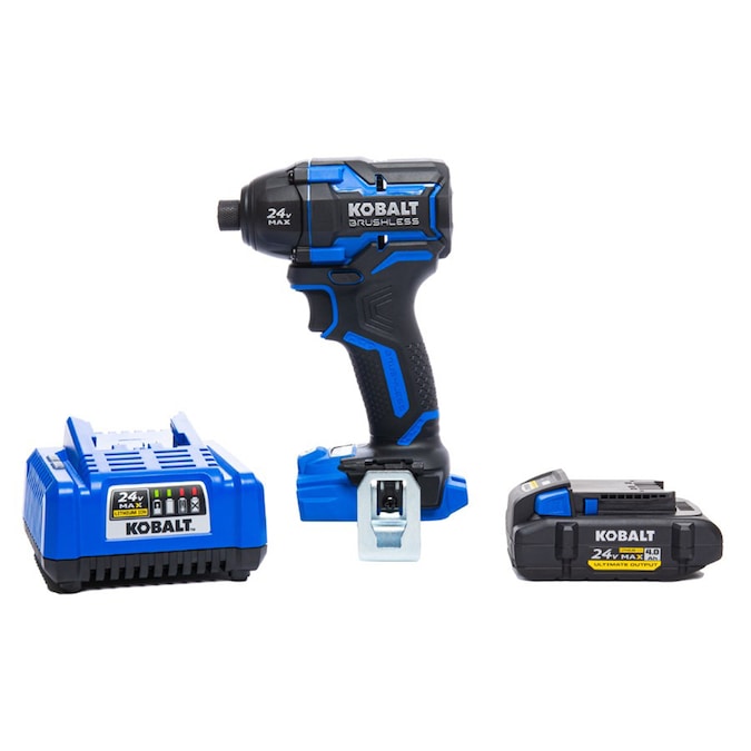 Kobalt XTR 24-volt 1/4-in Brushless Cordless Impact Driver (1-Battery Included, Charger Included and Hard Case included)