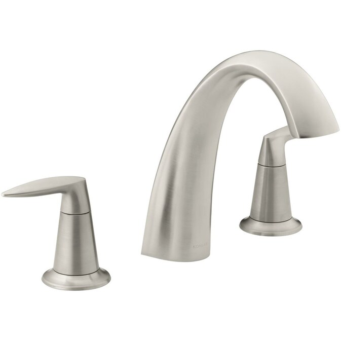 ER Alteo Vibrant Brushed Nickel 2-handle Deck-mount Roman Low-arc Bathtub Faucet