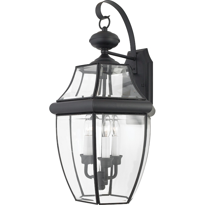 Quoizel Newbury 3-Light 22.5-in H Black Outdoor Wall Light