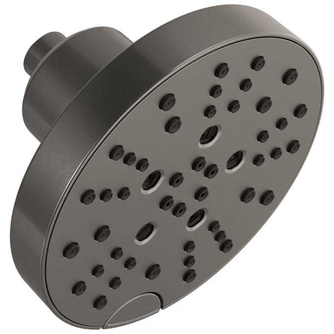 Delta Universal Showering Components Lumicoat Black Stainless 6-in Round Fixed Rain Shower Head 1.75-GPM (6.6-LPM)