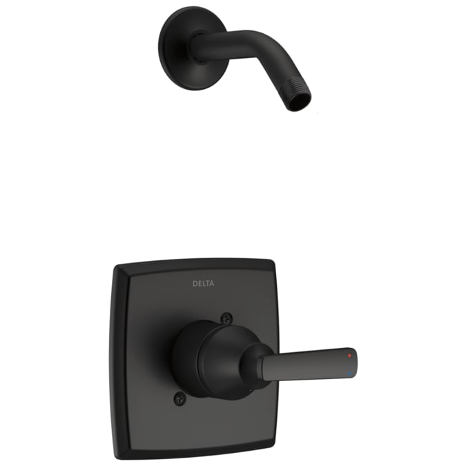 Delta Ashlyn Matte Black 1-handle Shower Faucet Valve Included
