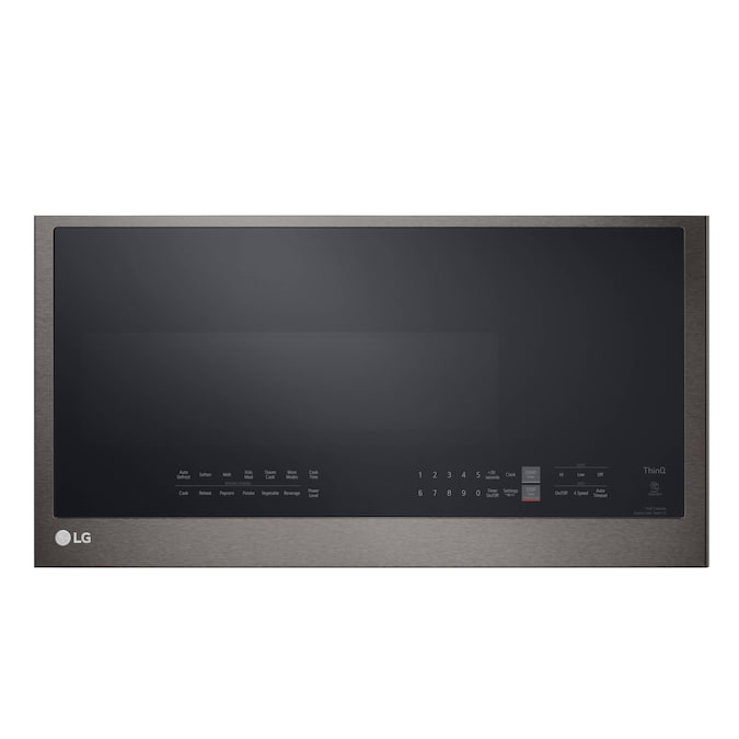 LG 2-cu ft 1050-Watt 29.88-in Over-the-Range Microwave with Sensor Cooking (Printproof Black Stainless Steel)