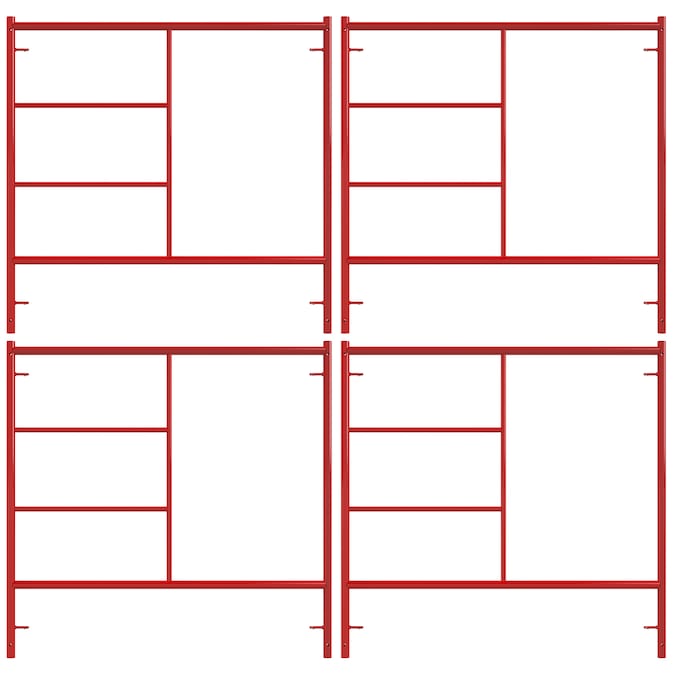 Build Frames Steel 5.42-ft H x 5.14-ft L Exterior Mason Scaffold Frame (4-Pack) 4900-lb