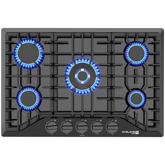 Gasland Chef 30-in 5 Burners Black Gas Cooktop