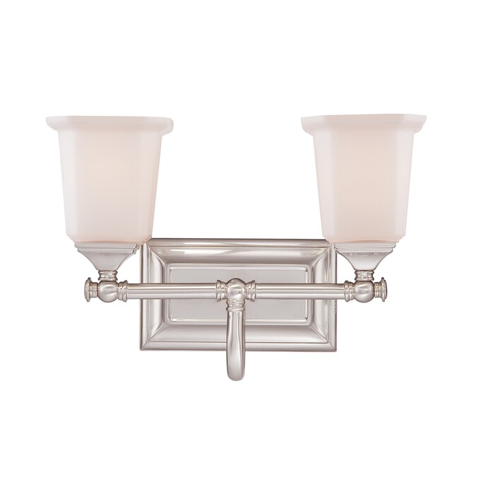 Quoizel Nicholas 15-in 2-Light Brushed Nickel Transitional Vanity Light