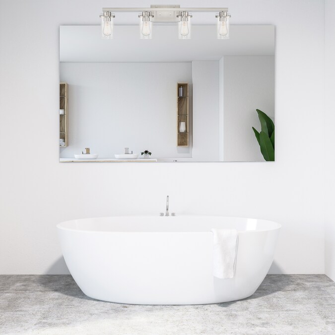 Designers Fountain Jedrek 33.75-in 4-Light Brushed Nickel Industrial Vanity Light Bar