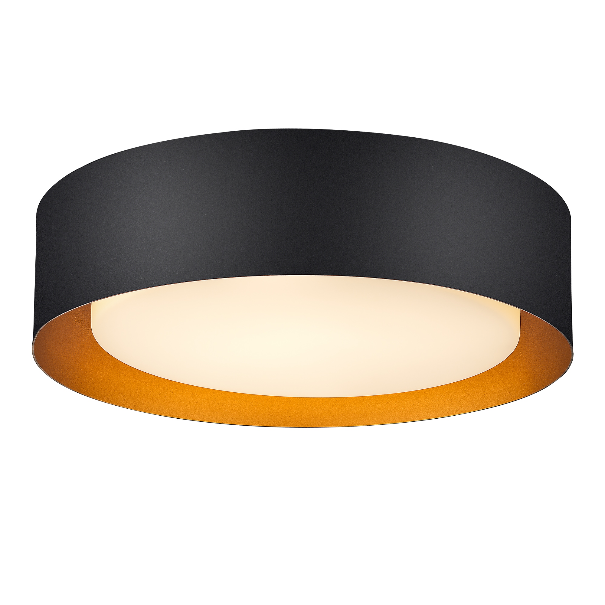 JAZAVA 3 -Light 20-in Matte Black Flush Mount Light
