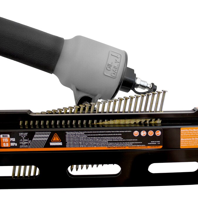 Numax Full Round Head 3-1/2-in 21-Degree Corded Pneumatic Framing Nailer - Image 3