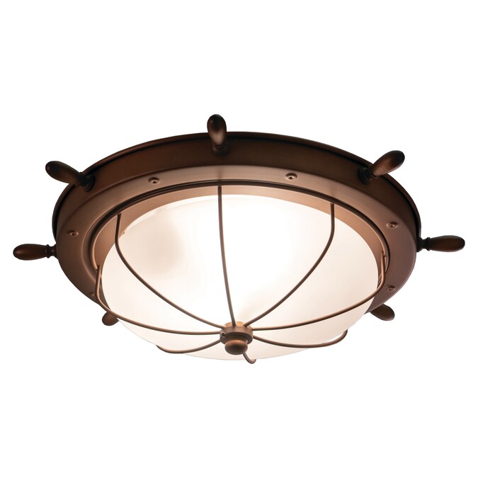 Cascadia Orleans 2-Light Antique Copper Flush Mount Light