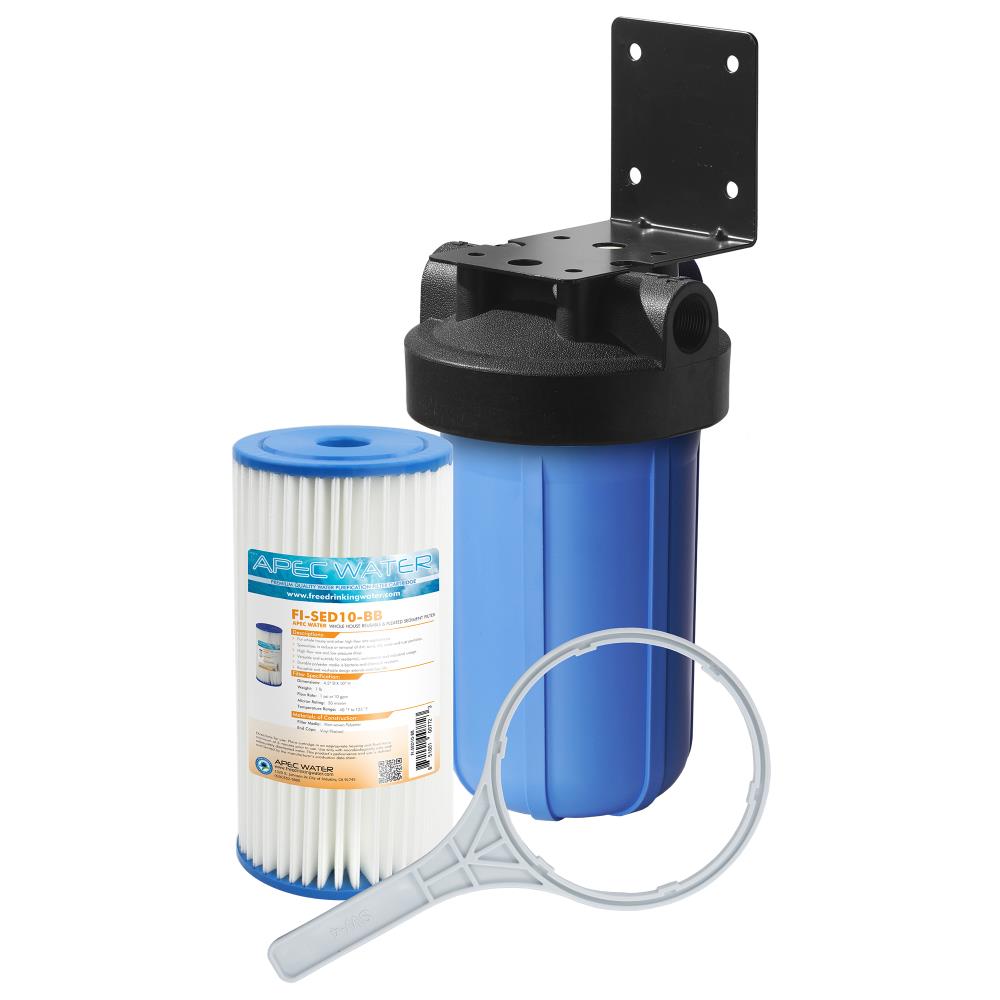 10 inch Big Blue Single-stage 15-GPM Mechanical filtration Hard water Whole House Water Filtration System