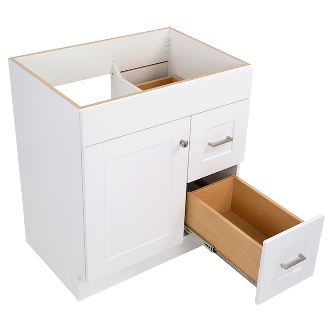 Project Source 30-in White Bathroom Vanity Base Cabinet without Top - Image 6