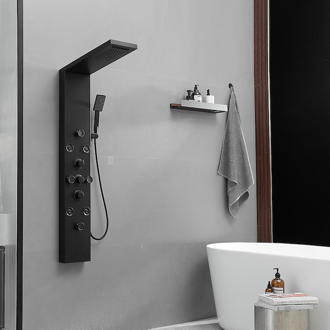 BWE Black-without Temperature Display 8-in Shower Tower System with 3-way Diverter - Image 8