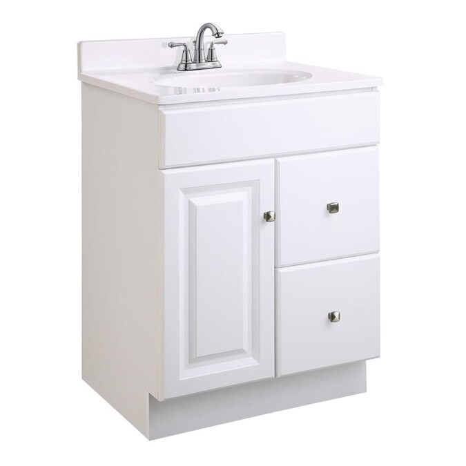 Design House Wyndham 24-in White Bathroom Vanity Base Cabinet without Top