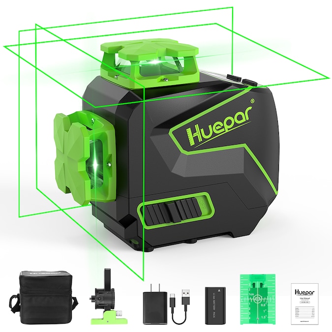 Huepar 200-ft Green Self-Leveling Cross-line Laser Level