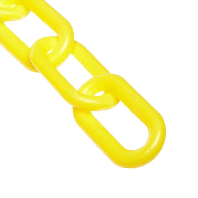Mr. Chain 1.5 In. (#6, 38Mm) X 500 Ft. Yellow Plastic Barrier Chain