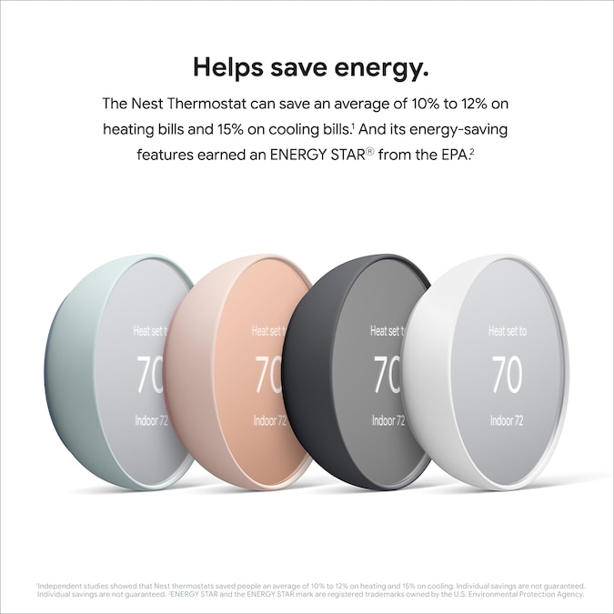 Google NEST SMART THERMOSTAT 2-Pack (SNOW) - Image 4