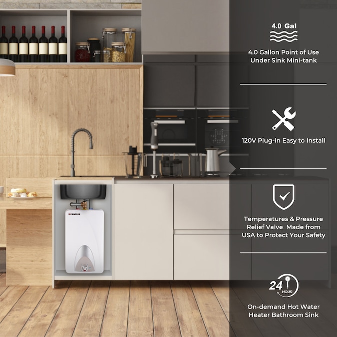 Camplux Mini-Tank 4-Gallons Regular 1-year Warranty 1440-Watt 1 Element Point Of Use Electric Water Heater - Image 7