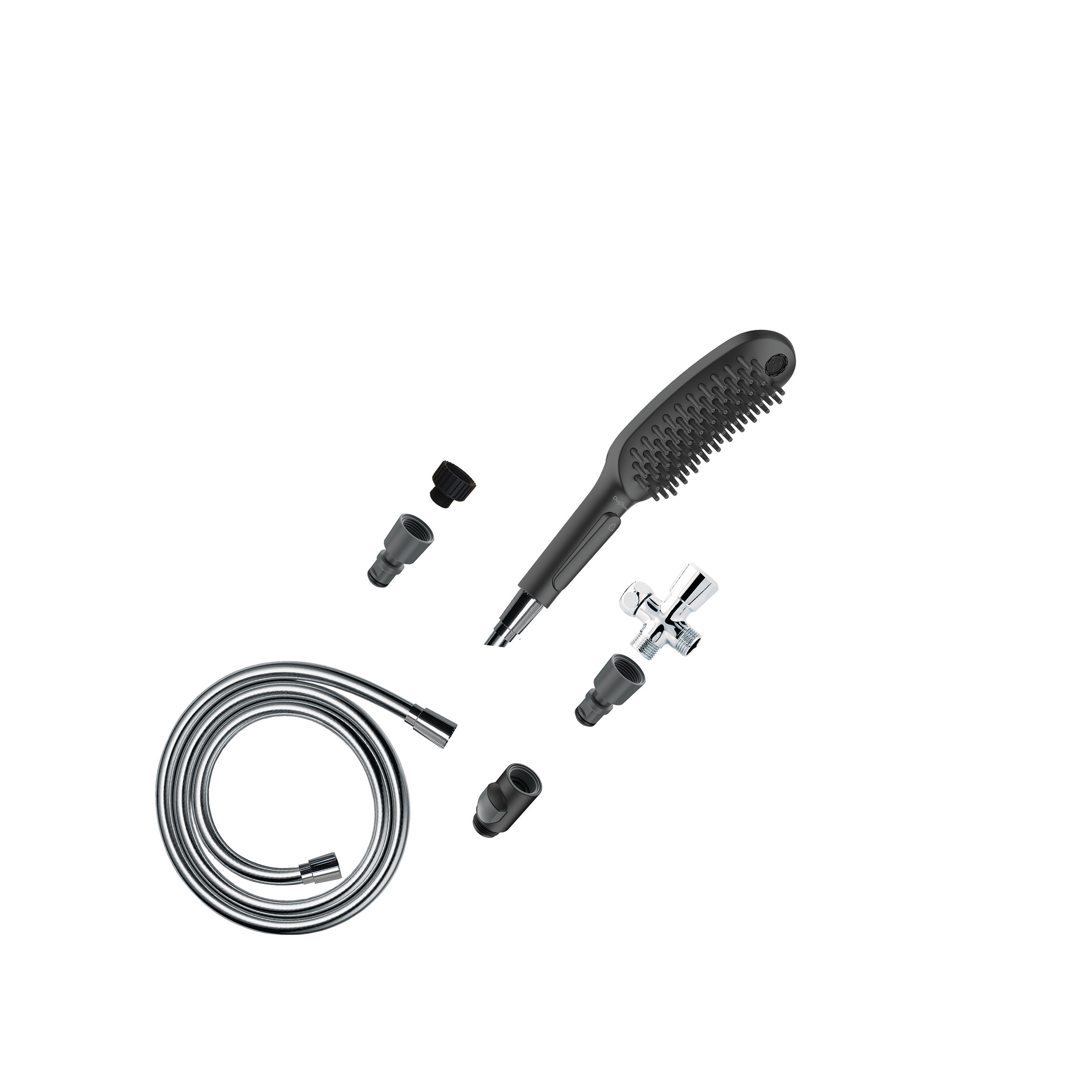 3.0 -Spray Matte Black 2.5-in Rectangle Fixed Shower Head 1 GPM