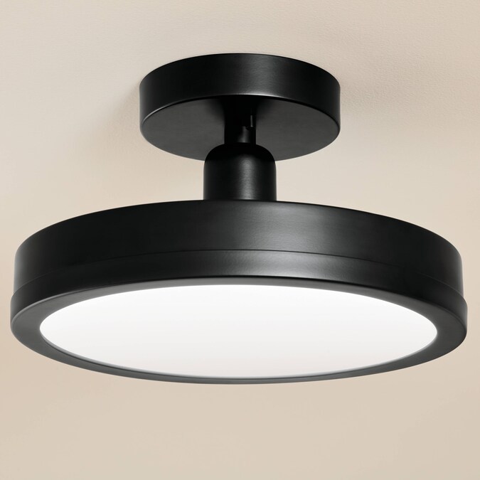 Kichler Riu 1-Light Black LED Flush Mount Light - Image 8