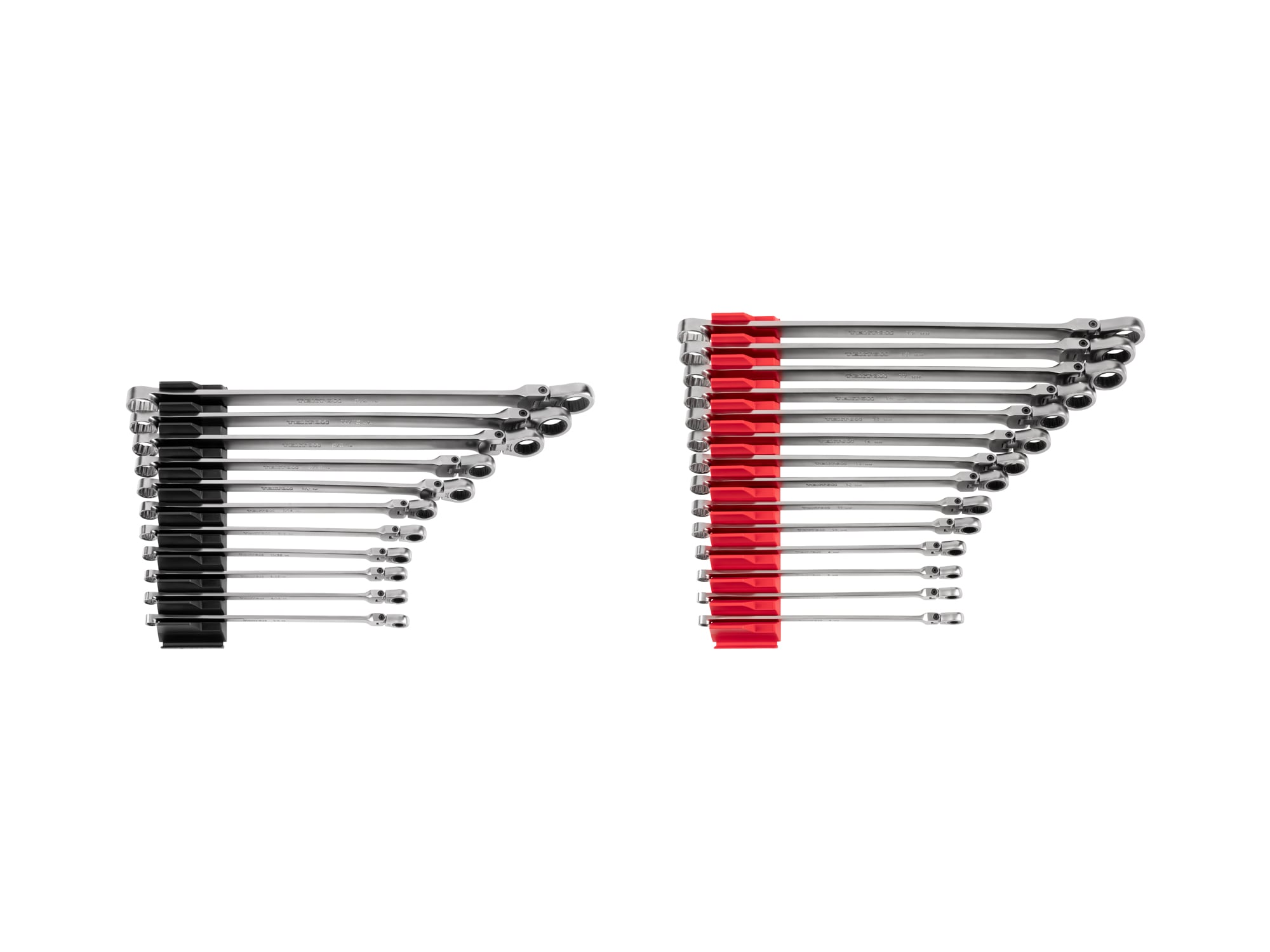 25 -Piece Set Standard (SAE) and Metric Flexible Head Ratchet Wrench