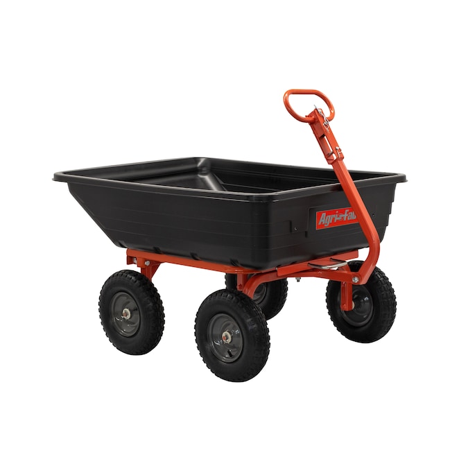 Agri-Fab Push / Tow Carts 10-cu ft Poly Yard Cart