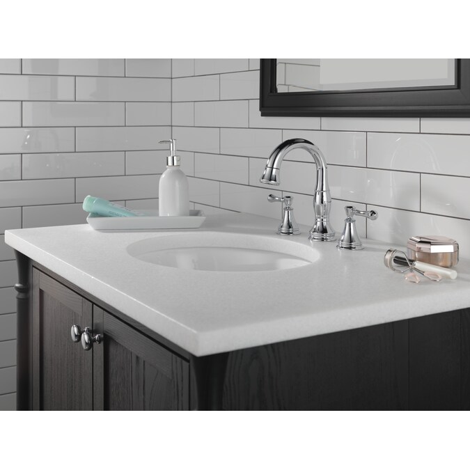 Delta Cassidy Chrome Widespread 2-Handle WaterSense Pull-down Bathroom Sink Faucet with Drain - Image 12