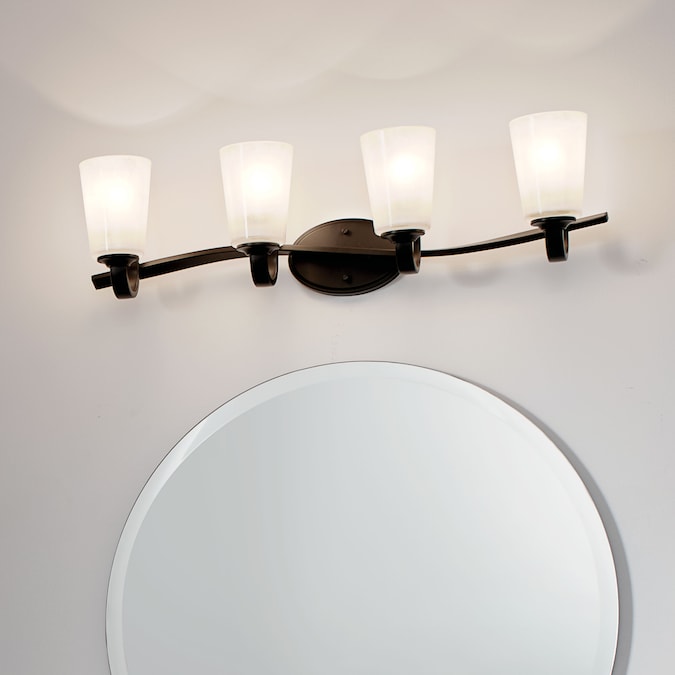 Kichler Oxby 30-in 4-Light Antique Bronze Modern/Contemporary Vanity Light