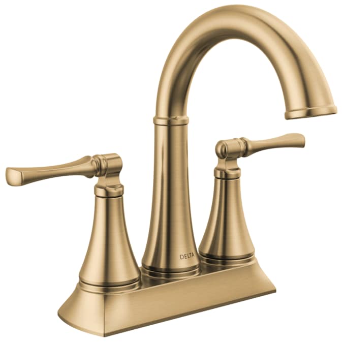 Delta Archdale Champagne Bronze 4-in centerset 2-Handle WaterSense Bathroom Sink Faucet with Drain
