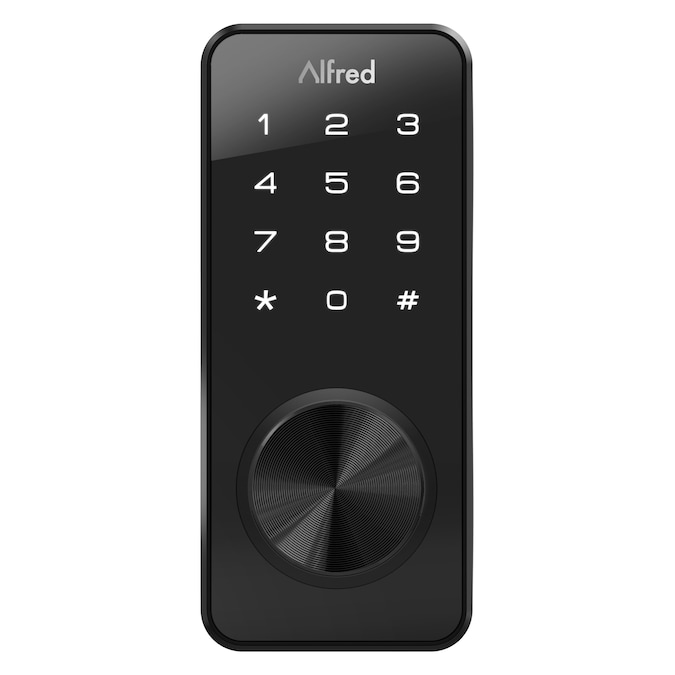 Alfred DB1S Black Smart Lock Electronic Deadbolt with Wifi Bluetooth Touchscreen Keypad