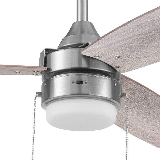 Honeywell Berryhill 48-in Brushed Nickel with Gray Oak Blades Color-changing Integrated LED Indoor Ceiling Fan with Light (3-Blade) - Image 10