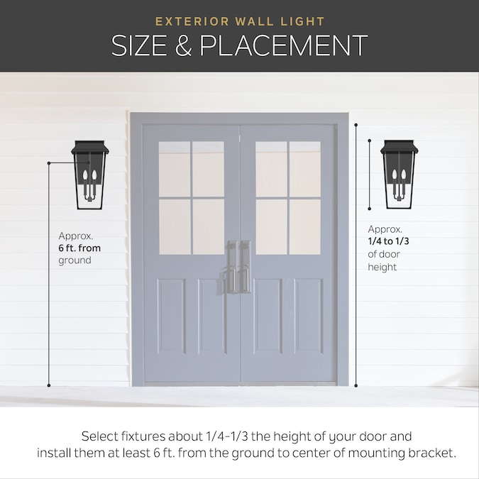 Kichler Barrie 1-Light 19-in H Black Outdoor Wall Light - Image 2