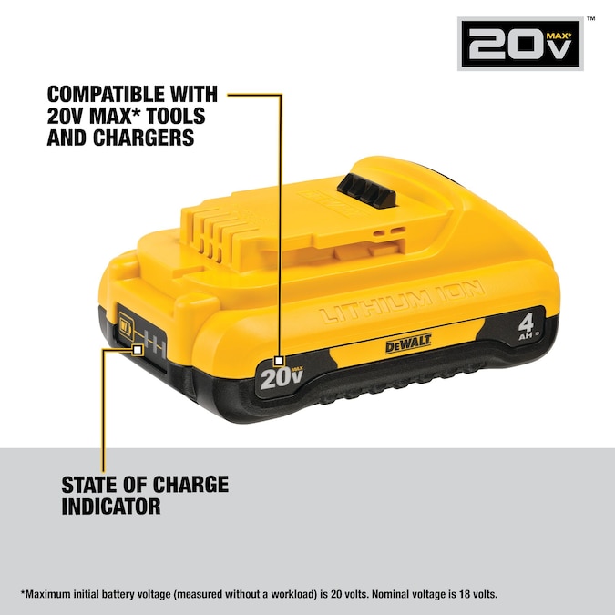 DEWALT 20-V 2-Pack Lithium-ion Battery (4 Ah) - Image 2