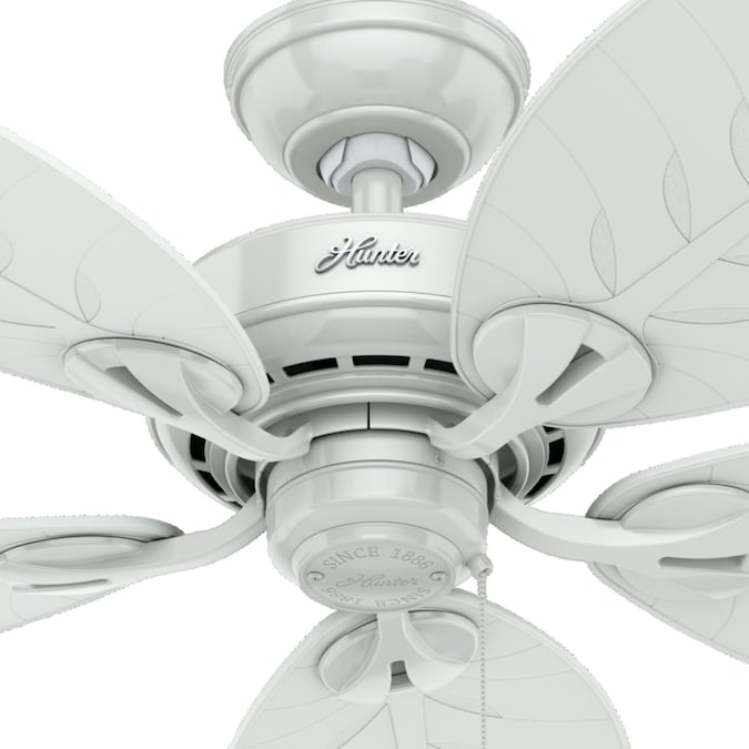 Hunter Bayview 54-in White Indoor/Outdoor Ceiling Fan (5-Blade) - Image 10