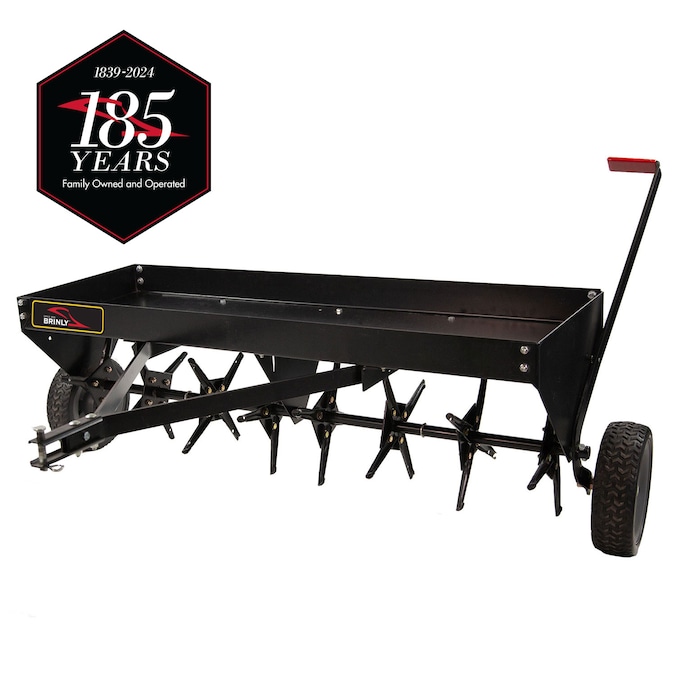 Brinly 48” Tow-Behind Plug Aerator with Universal Hitch and Transport Mode
