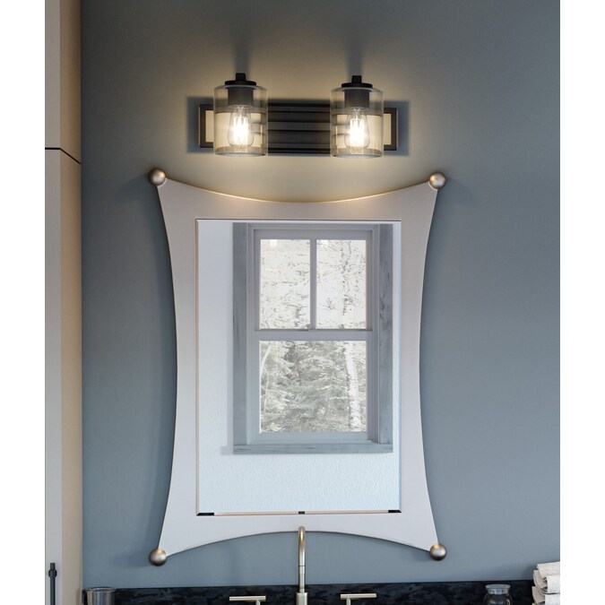Quoizel Lansdowne 18.25-in 2-Light Matte Black Transitional Vanity Light