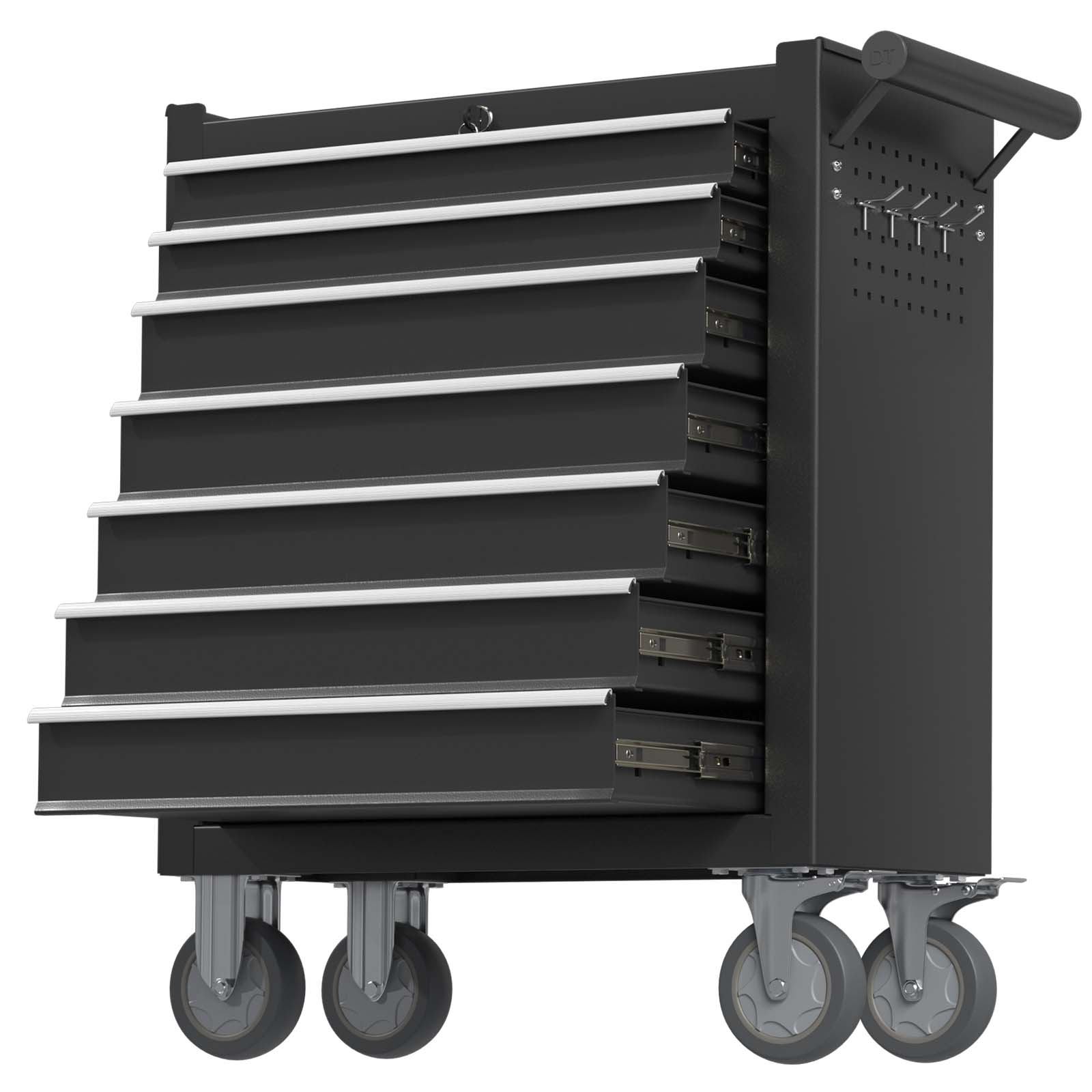 24.41-in W x 31.1-in H 7 -Drawer Steel Rolling Tool Cabinet ( Black )