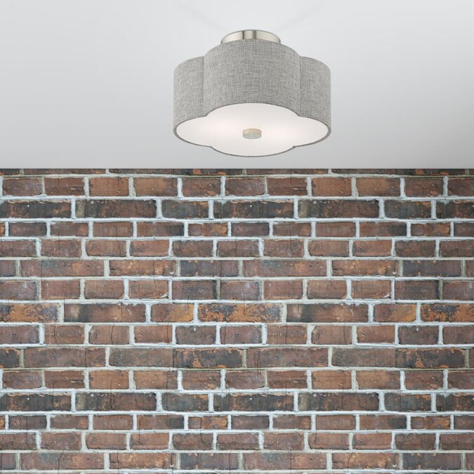 Livex Lighting Kalmar 2-Light Brushed Nickel Semi mount light - Image 11