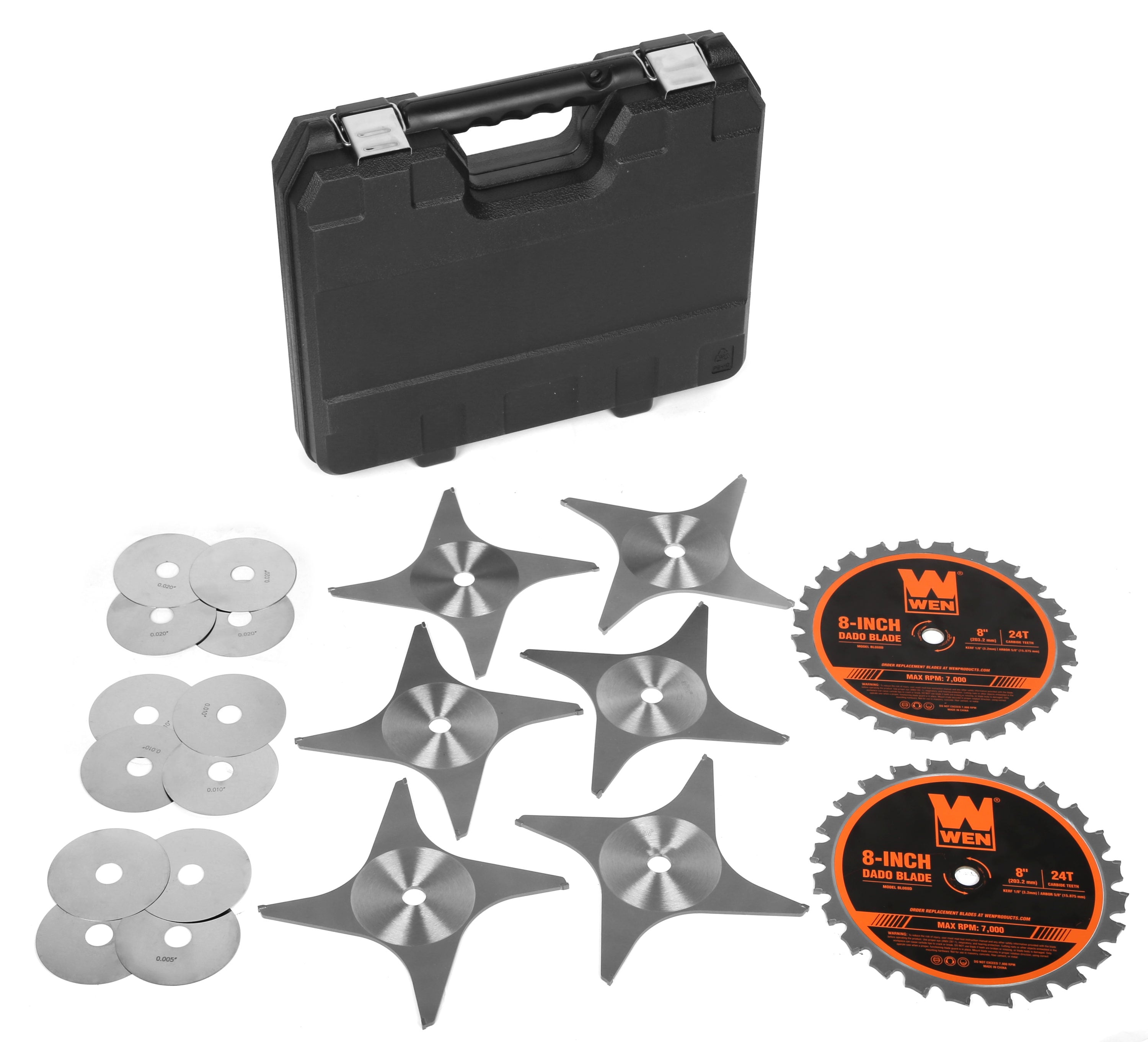 8-in Set -Tooth Fine Finish Carbide-tipped LCS Dado Table saw blade Set