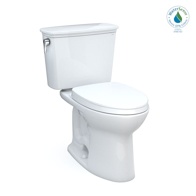TOTO Drake Cotton Elongated Standard Height 2-piece Soft Close Toilet 10-in Rough-In WaterSense 1.28-GPF