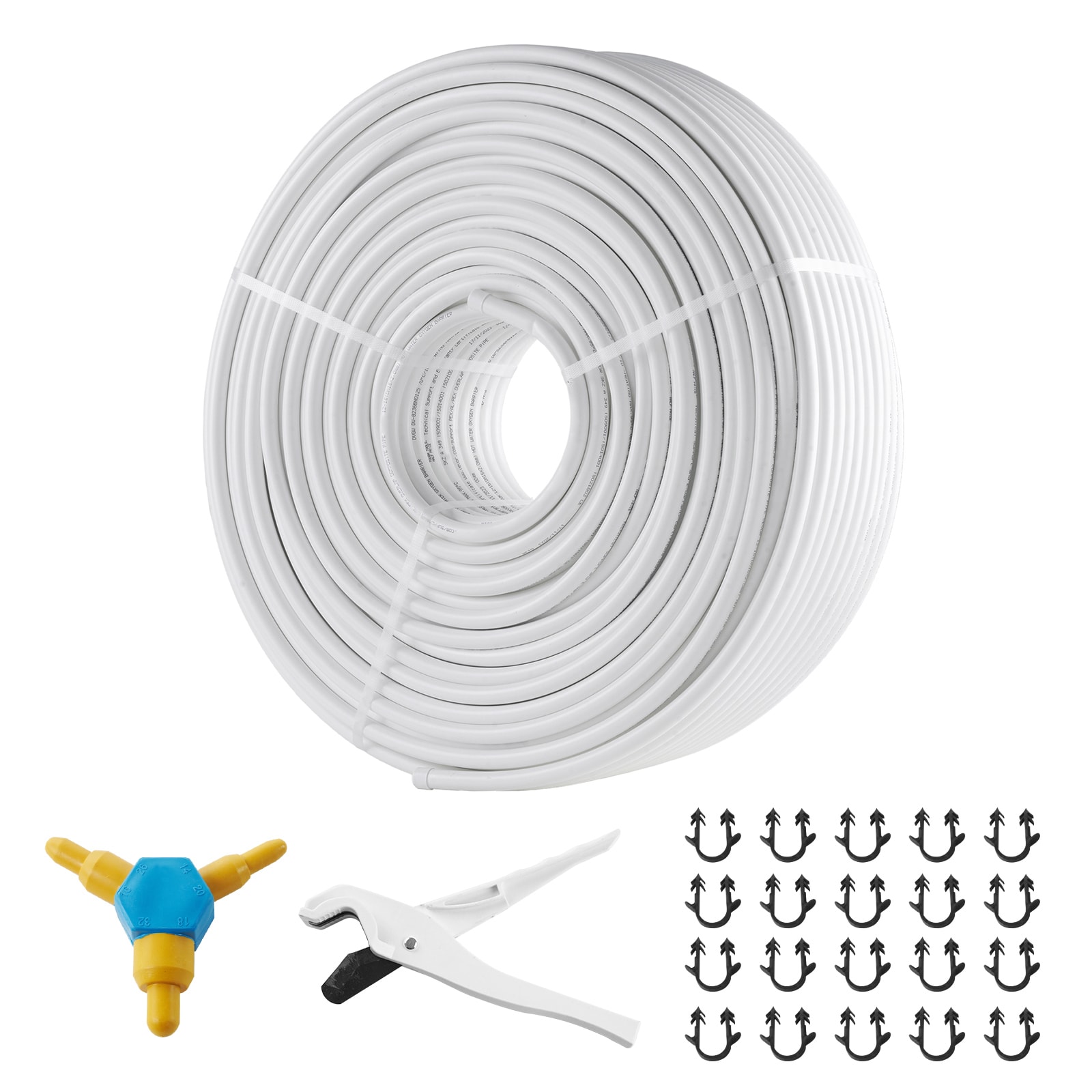 PEX-AL-PEX Tube 656ft 5/8 inch Diameter Aluminum-Plastic Composite Pipe with Oxygen Barrier Radiant Floor Heating PEX Pipe 0.08 inch Thickness Inner Aluminum Layer for Plumbing