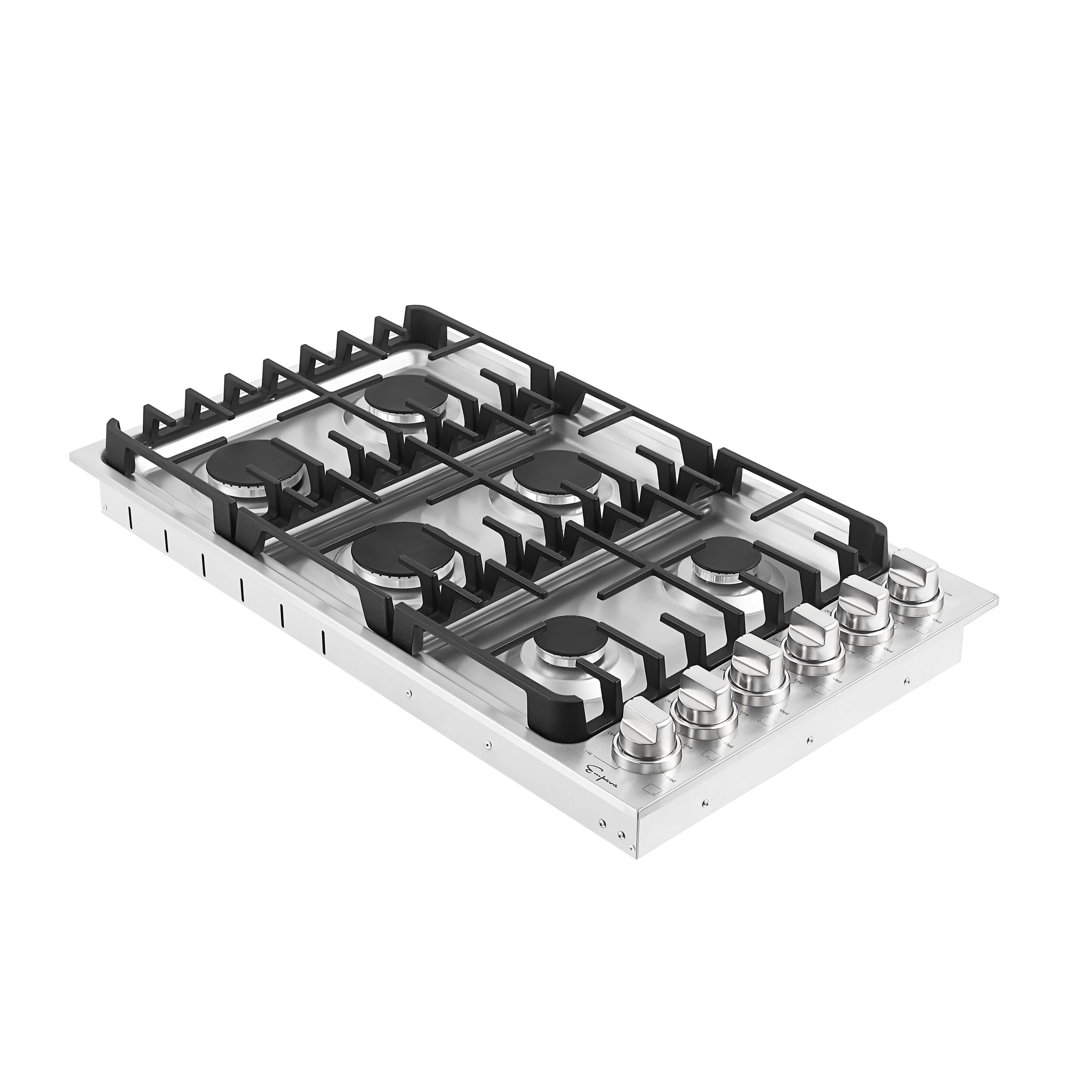 36-in 6 burners Stainless steel Gas Cooktop