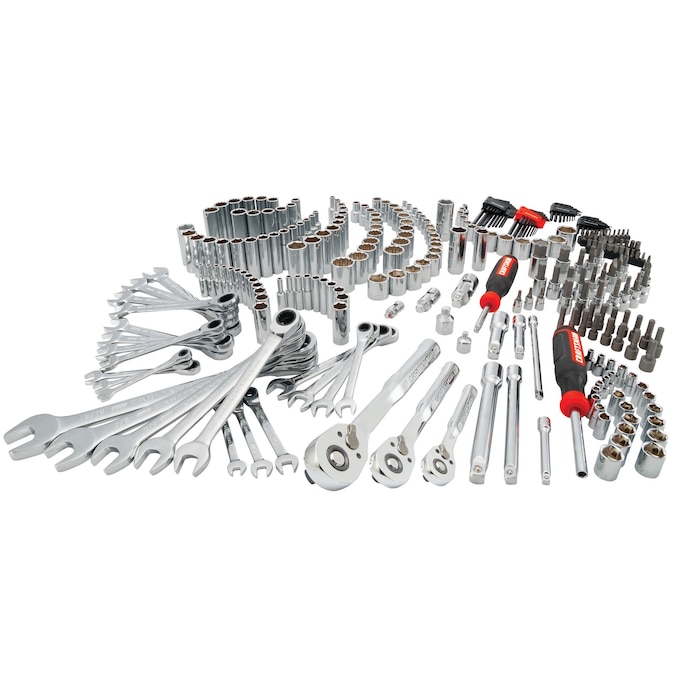 CRAFTSMAN 298-Piece Standard (SAE) and Metric Polished Chrome Mechanics Tool Set