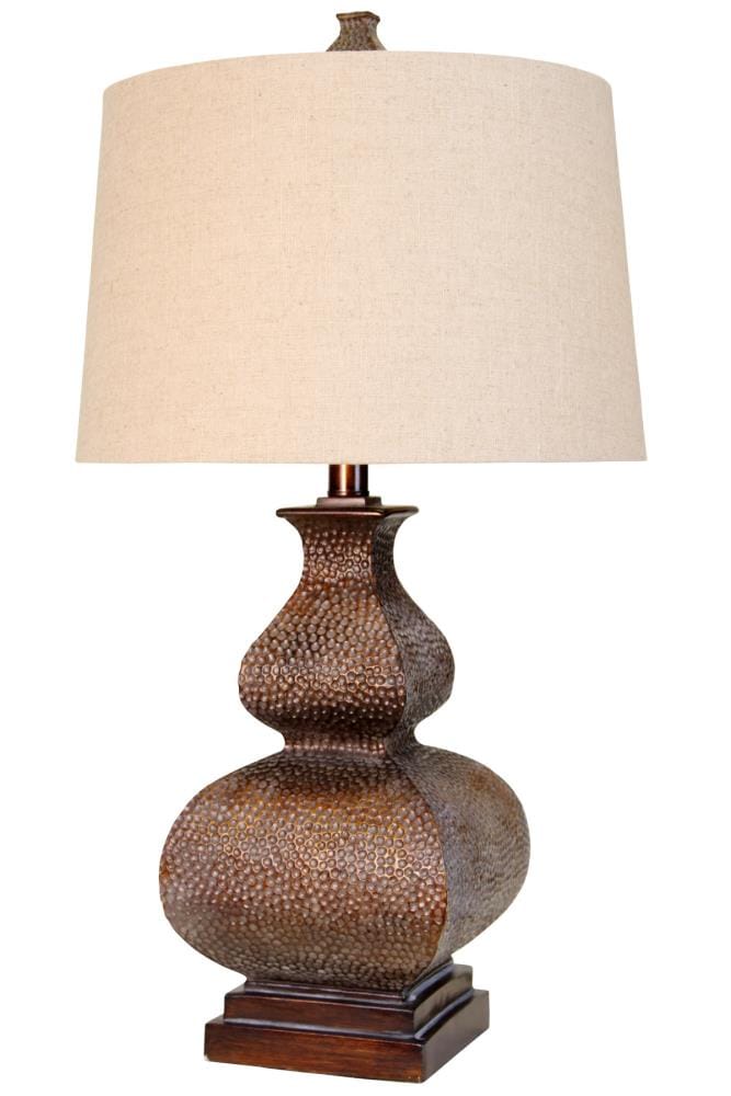 32-in Berkshire Brown 3-way Table Lamp with Fabric Shade