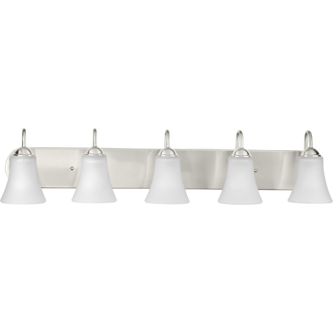 Progress Lighting Classic 36-in 5-Light Brushed Nickel Transitional Vanity Light - Image 3