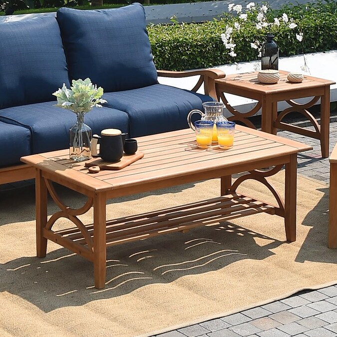 Cambridge Casual Chester Rectangle Outdoor Coffee Table 25-in W x 48-in L - Image 8