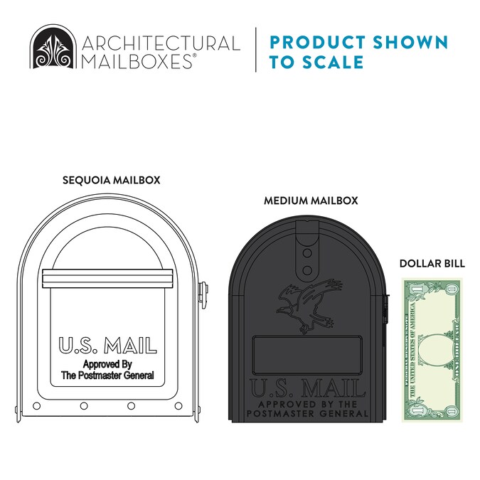 Architectural Mailboxes Post Mount White Metal Large Mailbox - Image 8