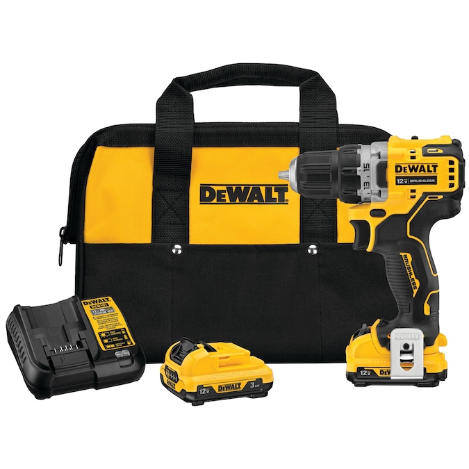 DEWALT XTREME 12-volt Max 3/8-in Keyless Brushless Cordless Drill (2-Batteries Included, Charger Included and Soft Bag included)